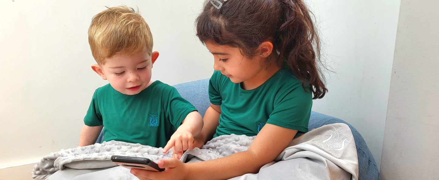 Kids EMF Tee in sustainable Bamboo Brights, Sky Blue