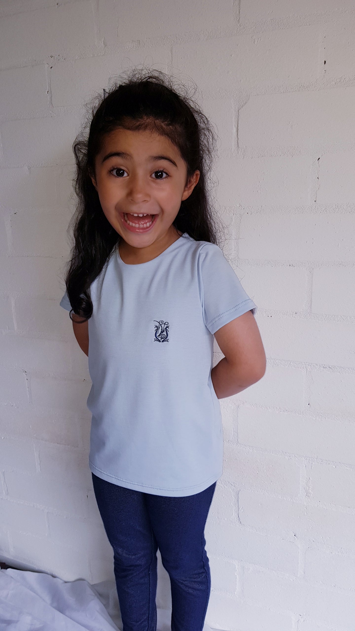 Kids EMF Tee in sustainable Bamboo Brights, Sky Blue