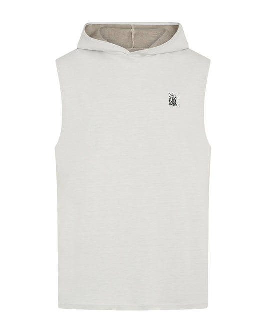 The EMF Metropolis hooded tank for Him, White Marle